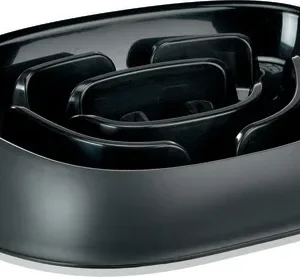 Plastikskål slowfeeder Blacky700 ml sort
