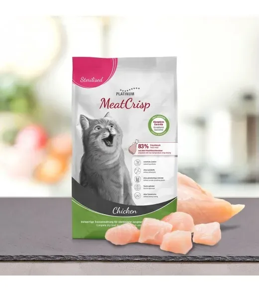 PLATINUM MeatCrisp Sterilised Chicken kattemad 3kg