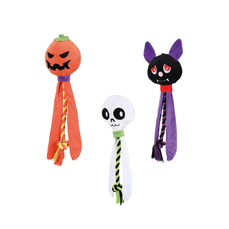 Plyslegetøj m/reb halloween 1 stk. ass. Varianter 30x10 cm