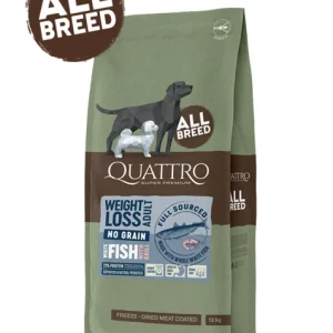 Quattro No Grain All Breed Adult WEIGHT LOSS White Fish & Krill 12kg