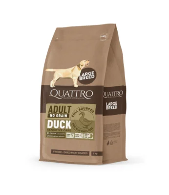 Quattro No Grain Large Breed Dog Duck 12 kg