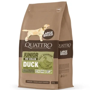Quattro No Grain Large Breed Junior Dog Duck 12 kg