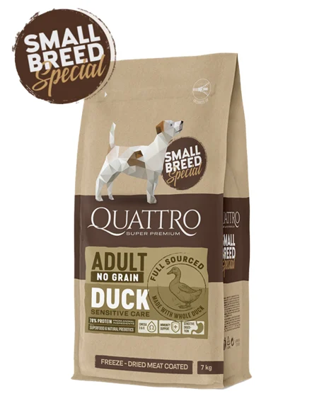 Quattro No Grain Small Breed Adult Duck 7kg