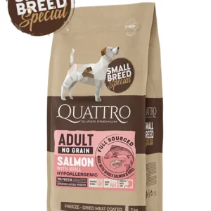 Quattro No Grain Small Breed Adult Salmon & Krill 7kg