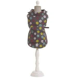 Regnjakke Dots 25 cm grå prikker