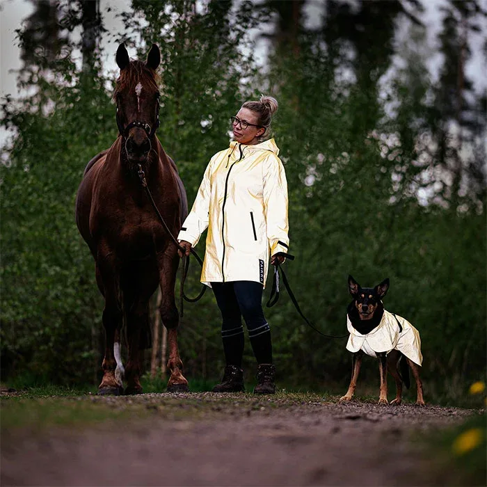 Regnjakke Lite Visibility 60 cm gul - Image 2
