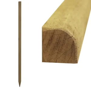 Robiniepæle 1/4-skåret ca 4,5×150 cm 250 stk LEV