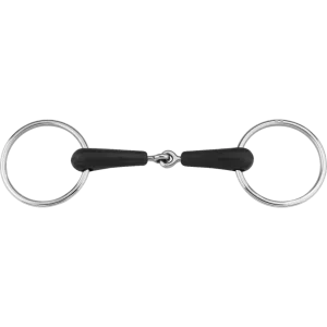 Rubber bit soft 18 mm single jointed – Stainless steel