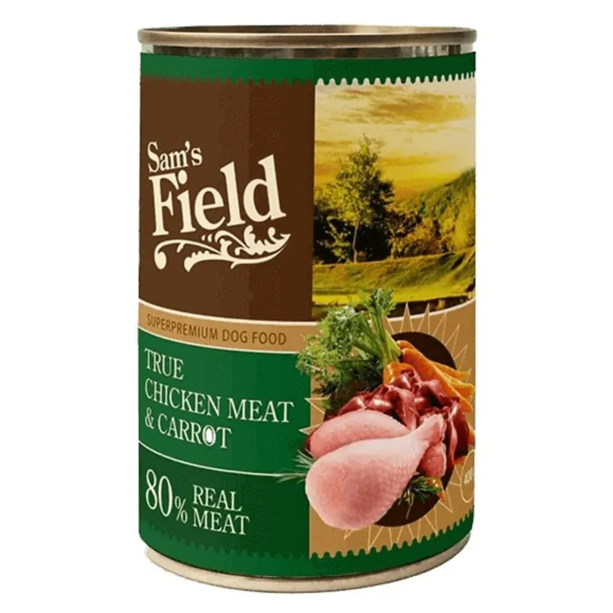 Sam’s Field True Chicken Meat & Carrot 400g – Kornfrit vådfoder