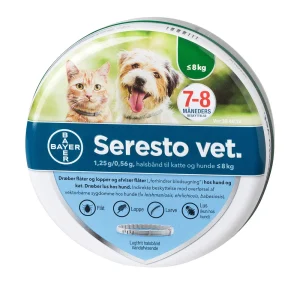Seresto flåt- og loppehalsbånd kat/hund under 8 kg
