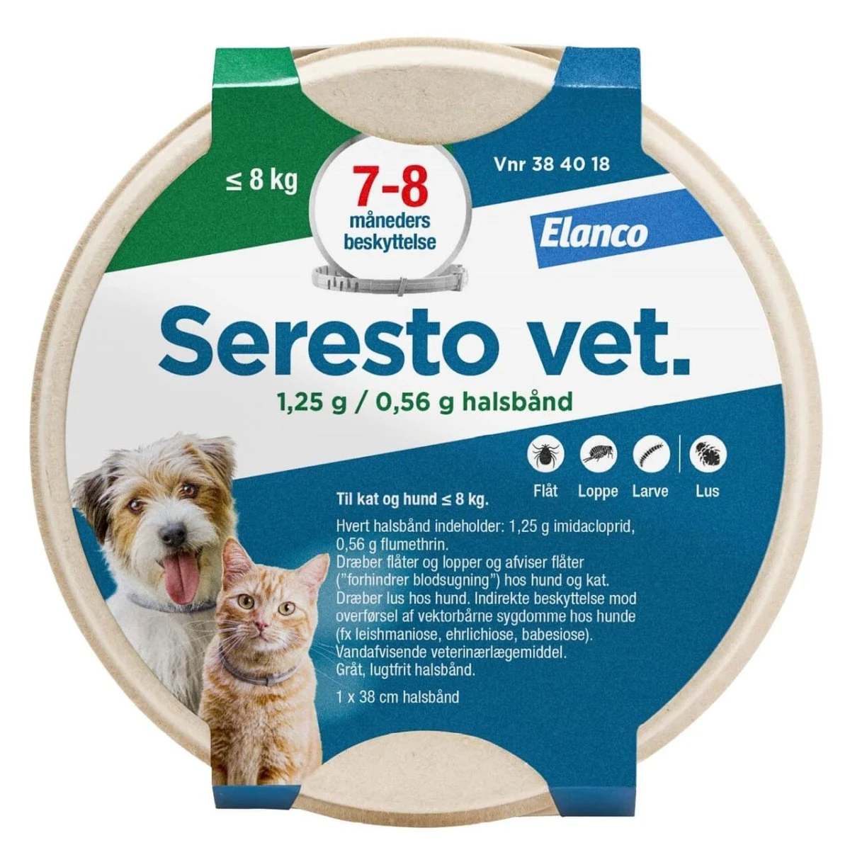 Seresto Vet Loppe og flåthalsbånd til hund/kat under 8 kg - Image 2