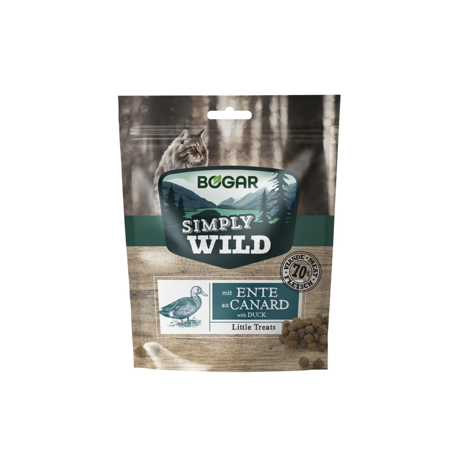 Simply Wild Little Treats med and – kattesnack med 70% kød