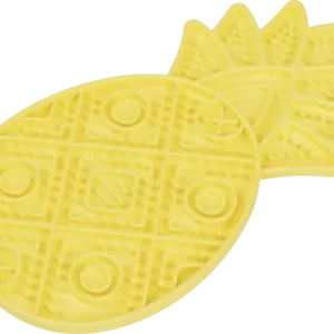 Slikkemåtte ananas 27,4x14,6x1,5 cm gul