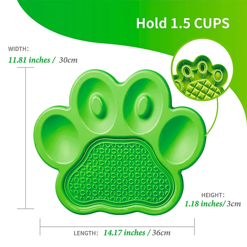 Slow Feeder Lick Pad 36x30x3 cm grøn