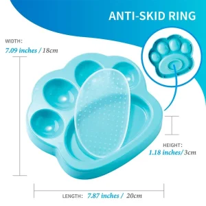 Slow Feeder Lick Pad Mini 20x18x3,2 cm blå