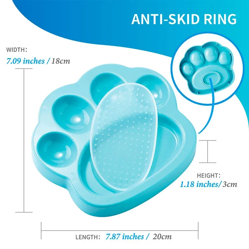 Slow Feeder Lick Pad Mini 20x18x3,2 cm blå