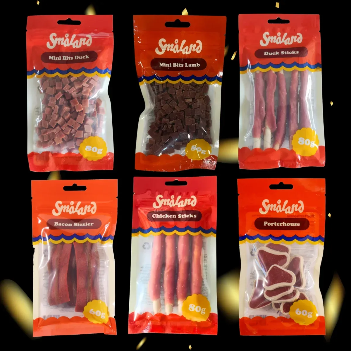 Småland – Snackpakke, 6x80g.