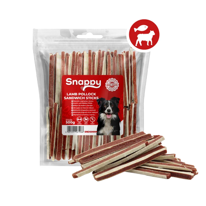 Snappy – Bløde Sandwich m. Lam & Sej – 500g