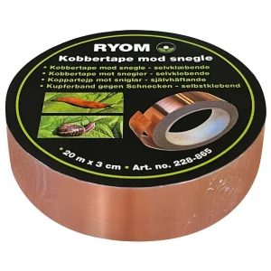 Snegletape kobber 20 mtr x 3 cm