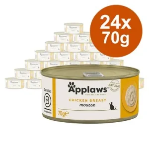 Sparepakke: 24 x 70 g Applaws Mousse