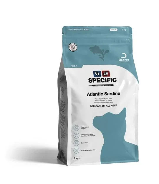 Specific FQD-F kattemad til katte - Glutenfri med 3 forskellige Omega3 kilder 3x2kg