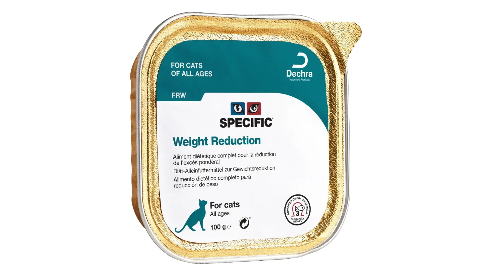 Specific FRW vådfoder til overvægtige katte - Weight Reduction 7x100g