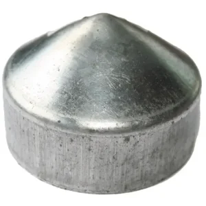 Stolpehat, galv. Ø 100 mm.