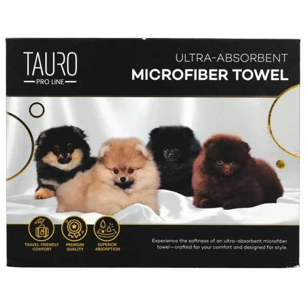 TAURO PRO LINE Microfiber Towel Pomeranian Spitz 80×160 cm - Image 2
