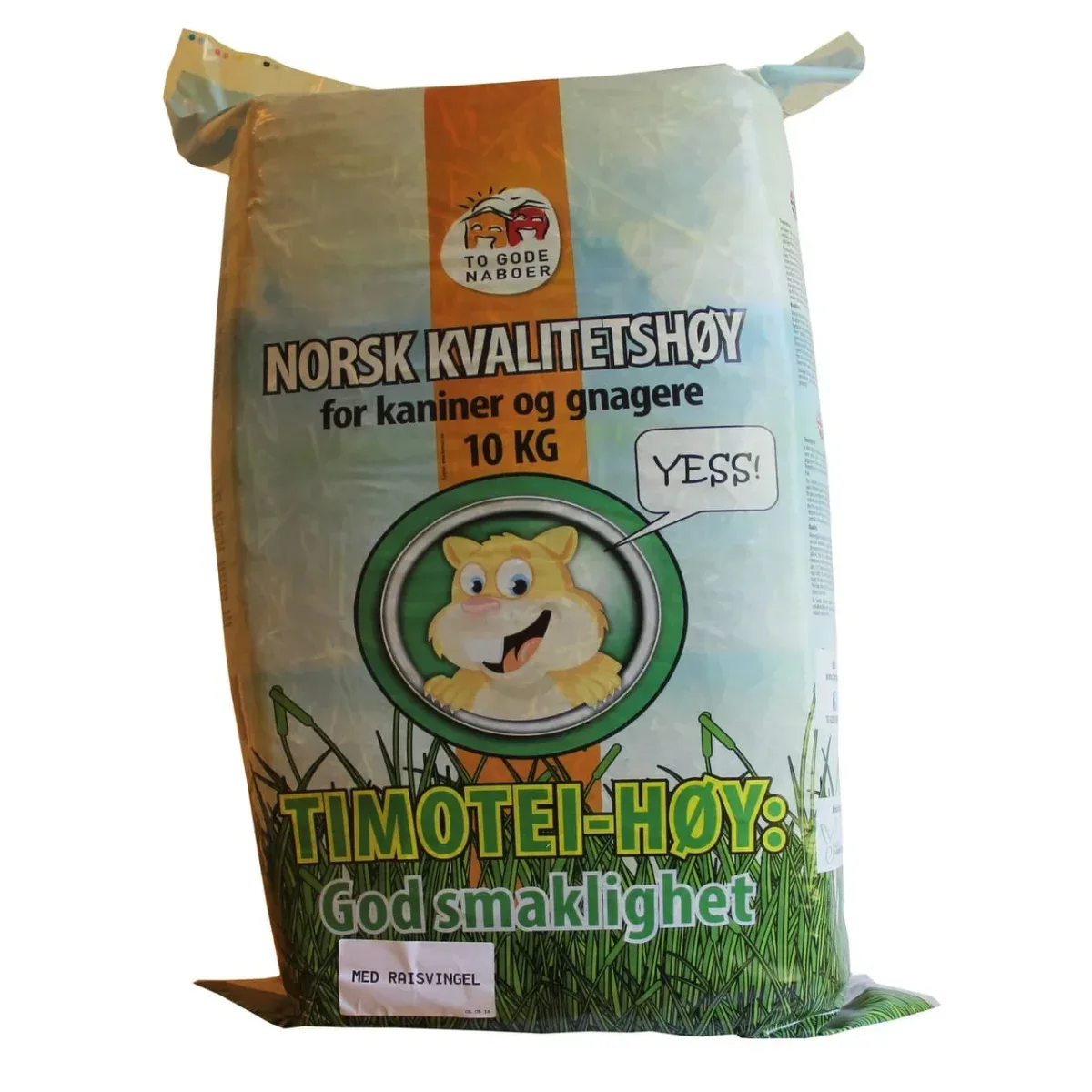To Gode Naboer Timothy Hø 10 kg – Basisfoder til kaniner