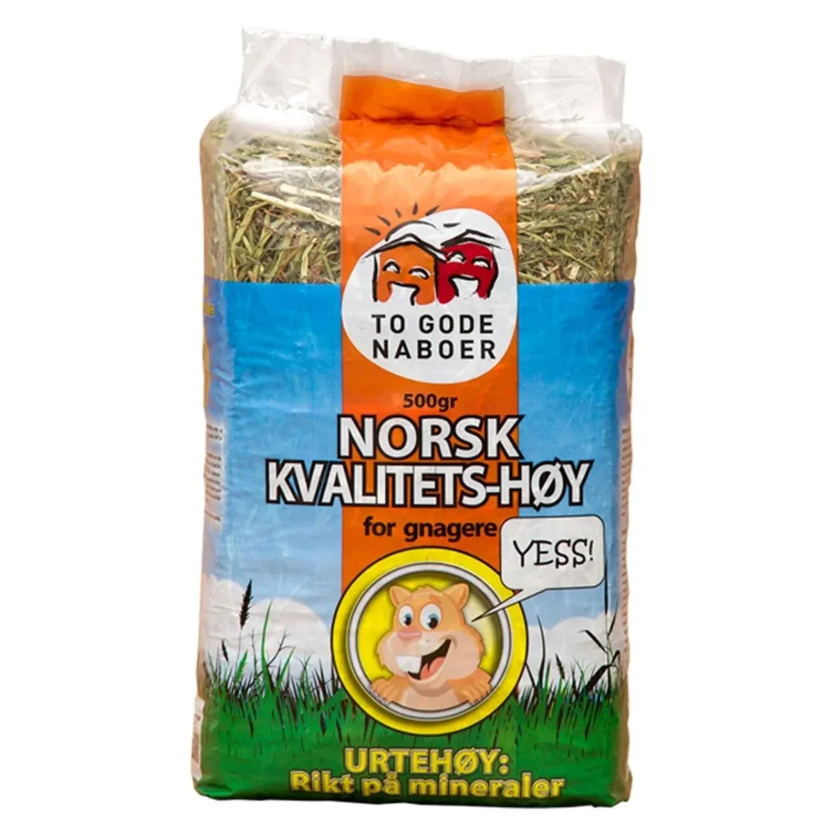 To Gode Naboer Urterhø 500g – Norsk kvalitetshø til gnavere og kaniner