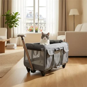 Transporttaske med hjul til katte – ingen anstrengelse