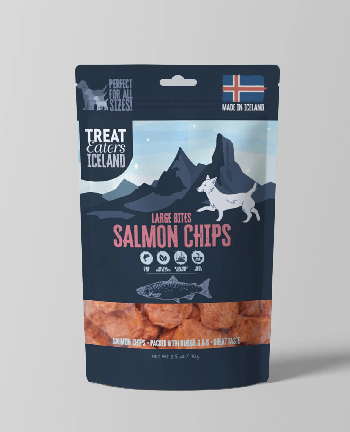 TreatEaters Iceland Large Bites Salmon Chips