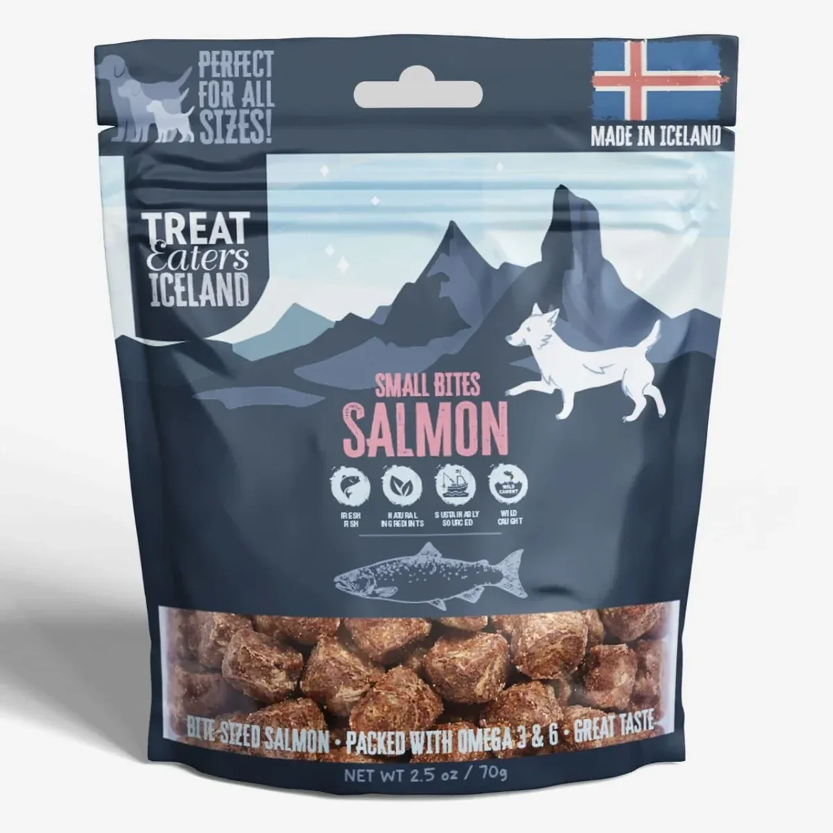 Treateaters Island Small Bites Salmon 70 g – Naturlige fiskegodbidder