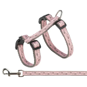 Trixie Kattesele m. line grå/pink