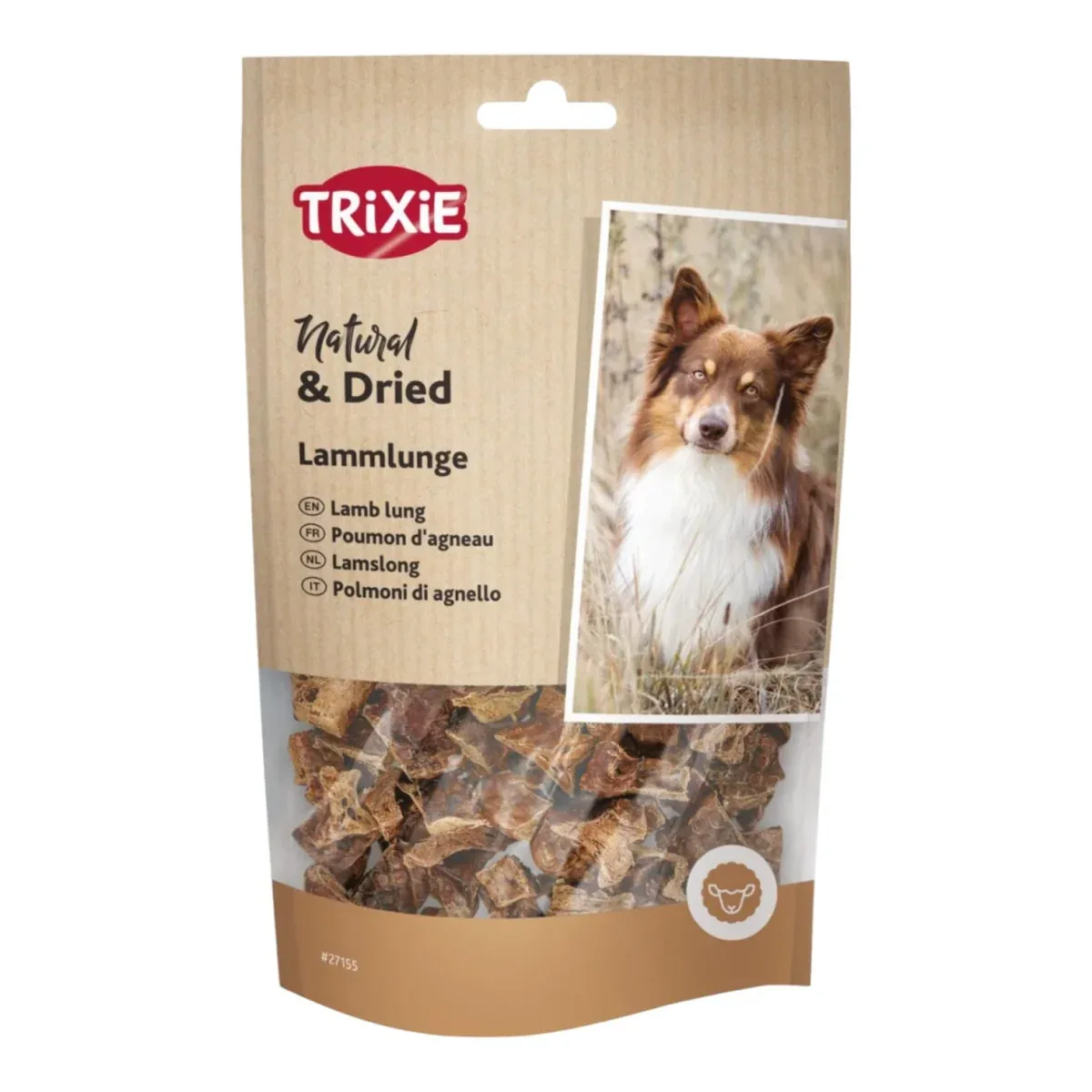 Trixie – Natural & Dried – Tørret Lammelunge 80g