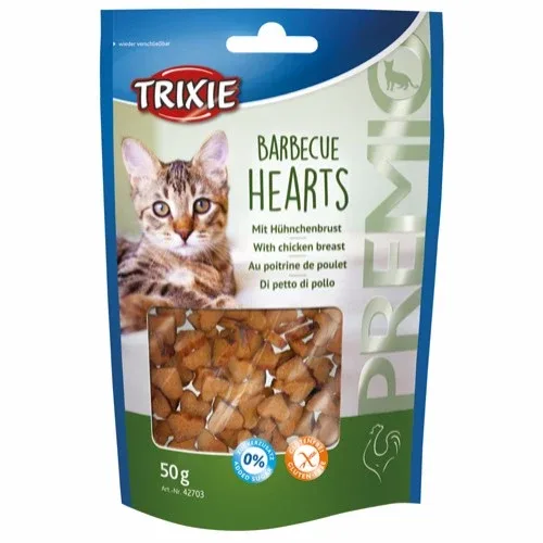 Trixie premio barbecue hjerte 50g kattegodbidder