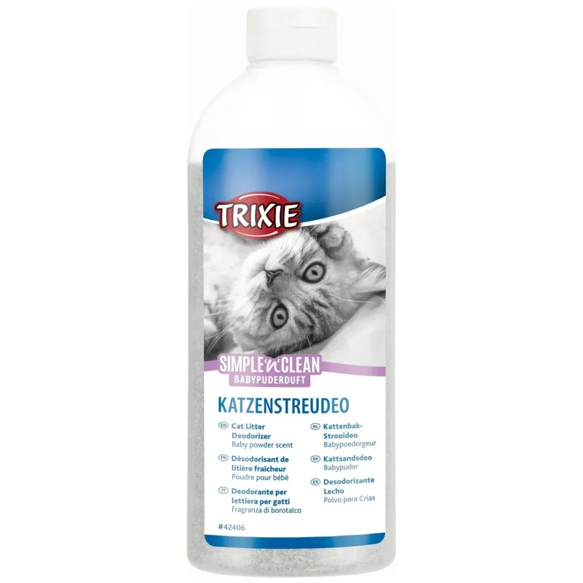 Trixie Simple’n’Clean deo til kattetoilet – Babypudder 750g