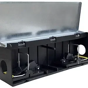Tunnelbox m. smækfælder mod mus