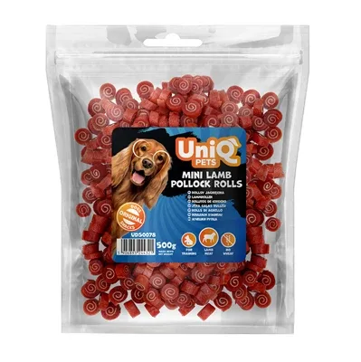 UNIQ PETS Lamb Rolls 500g Hundegodbidder