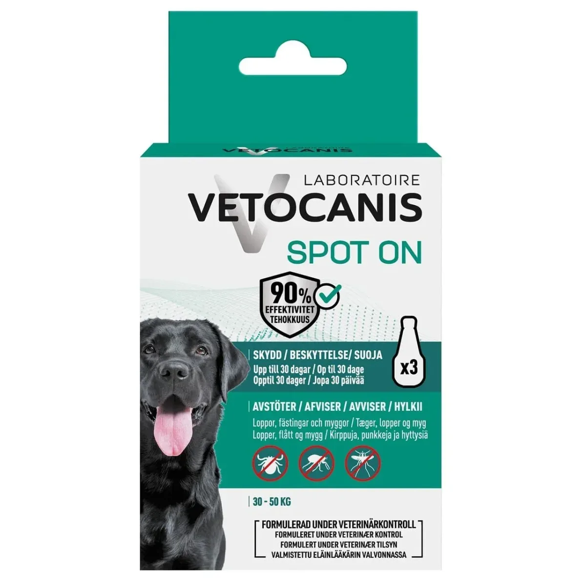 Vetocanis Spot On Hund Large 3×3 ml – Naturlig parasitbeskyttelse