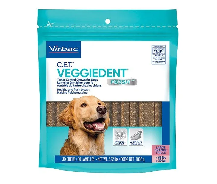 Virbac veggiedent Large 15 stk - Velegnet til hunde på over 30 kg.