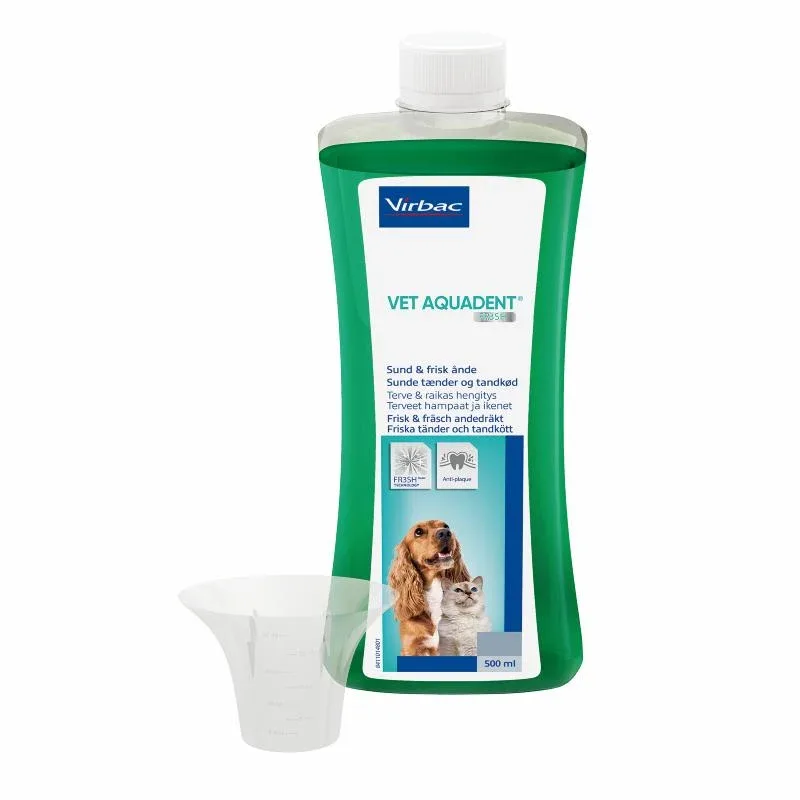 Virbac Vet Aquadent 250 eller 500 ml Anti-plak opløsning til drikkevandet - Image 2