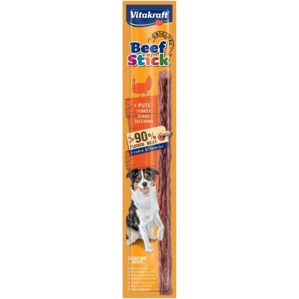 Vitakraft Beef-Stick® Kalkun – Hundegodbid med 90% kød