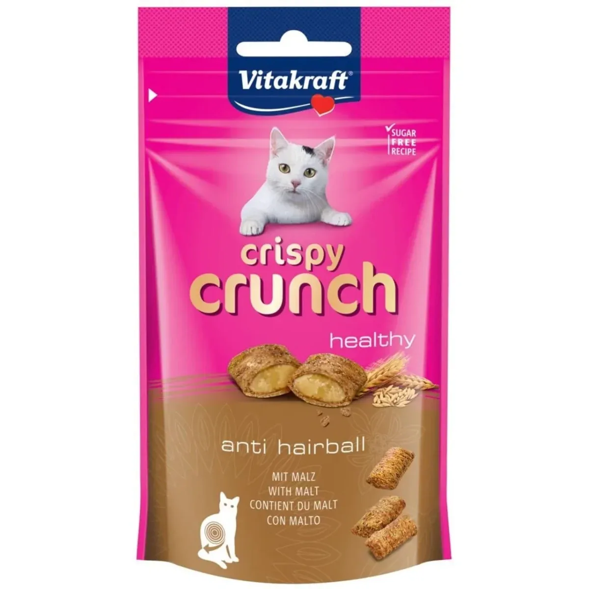 Vitakraft Crispy Crunch malt anti hairball 60 g kattegodbid