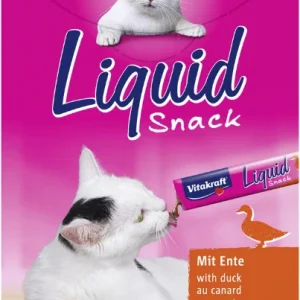 Vitakraft Liquid Snacks med and kattesnack (6 x 15g)