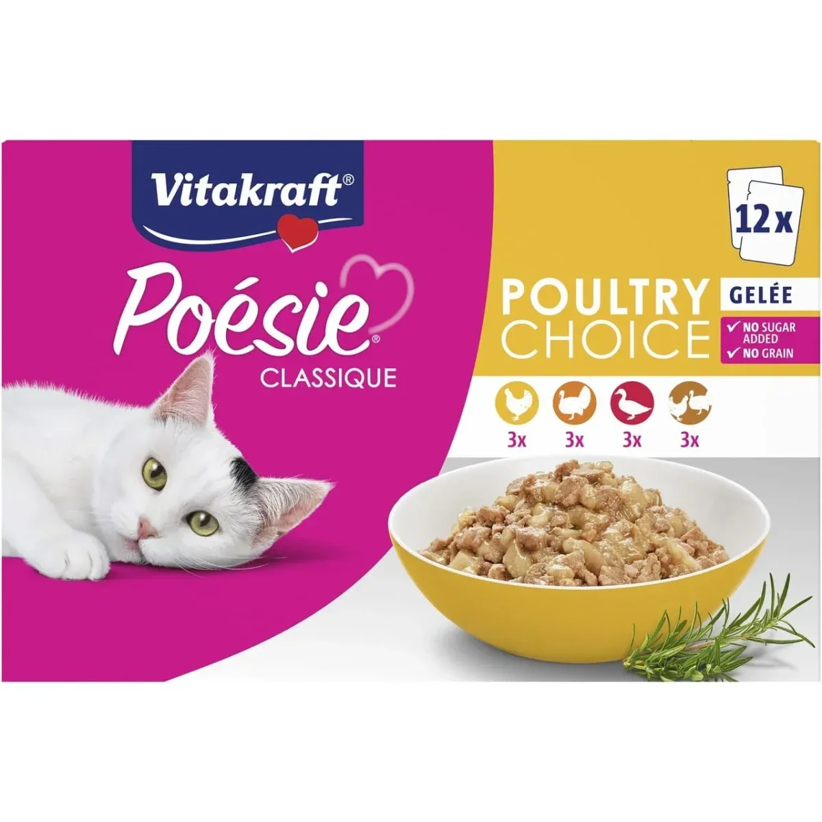 Vitakraft Poésie Multipak Classic gele 12x85g – Vådfoder