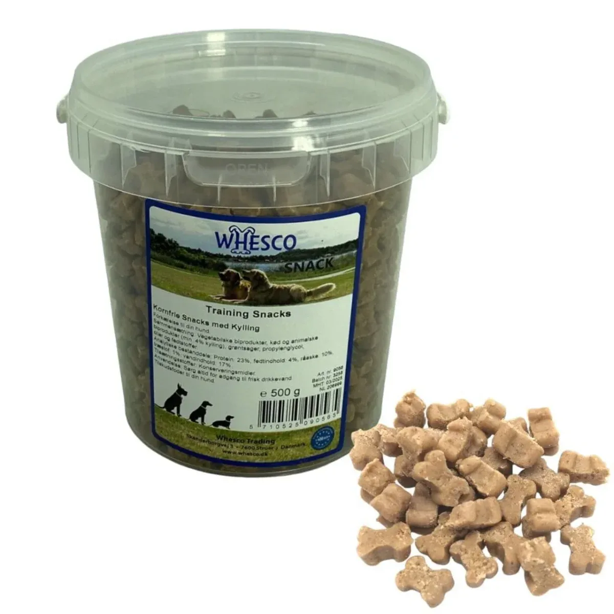 Whesco Kornfri træningsgodbidder 500 g – 6 varianter