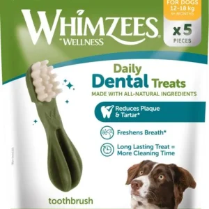 Whimzees Toothbrush M Tandrensende Hundetyggeben 12-18kg