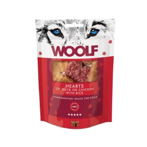 Woolf Hjerter af And eller Kylling med Ris 100g