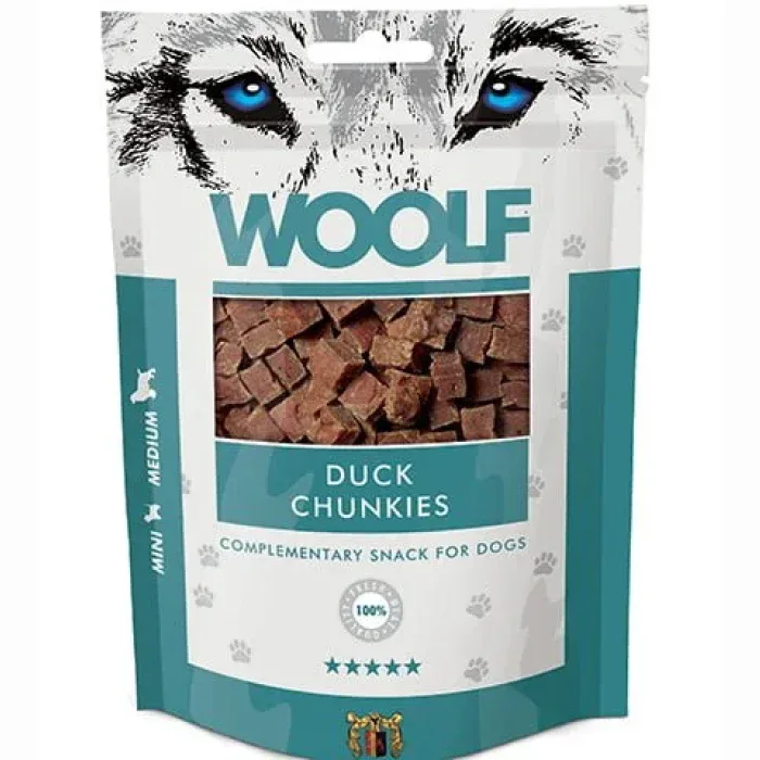 Woolf Naturlige godbidder Chunkies m. And 100g